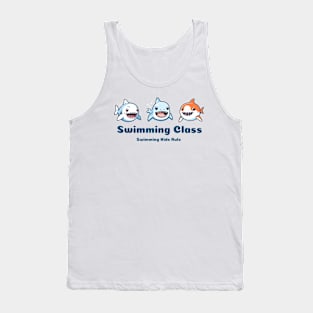 swimming class, swim kids rule, sea animals v7 Tank Top